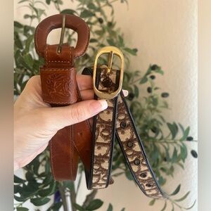 Dior Trotter And Leather Belt